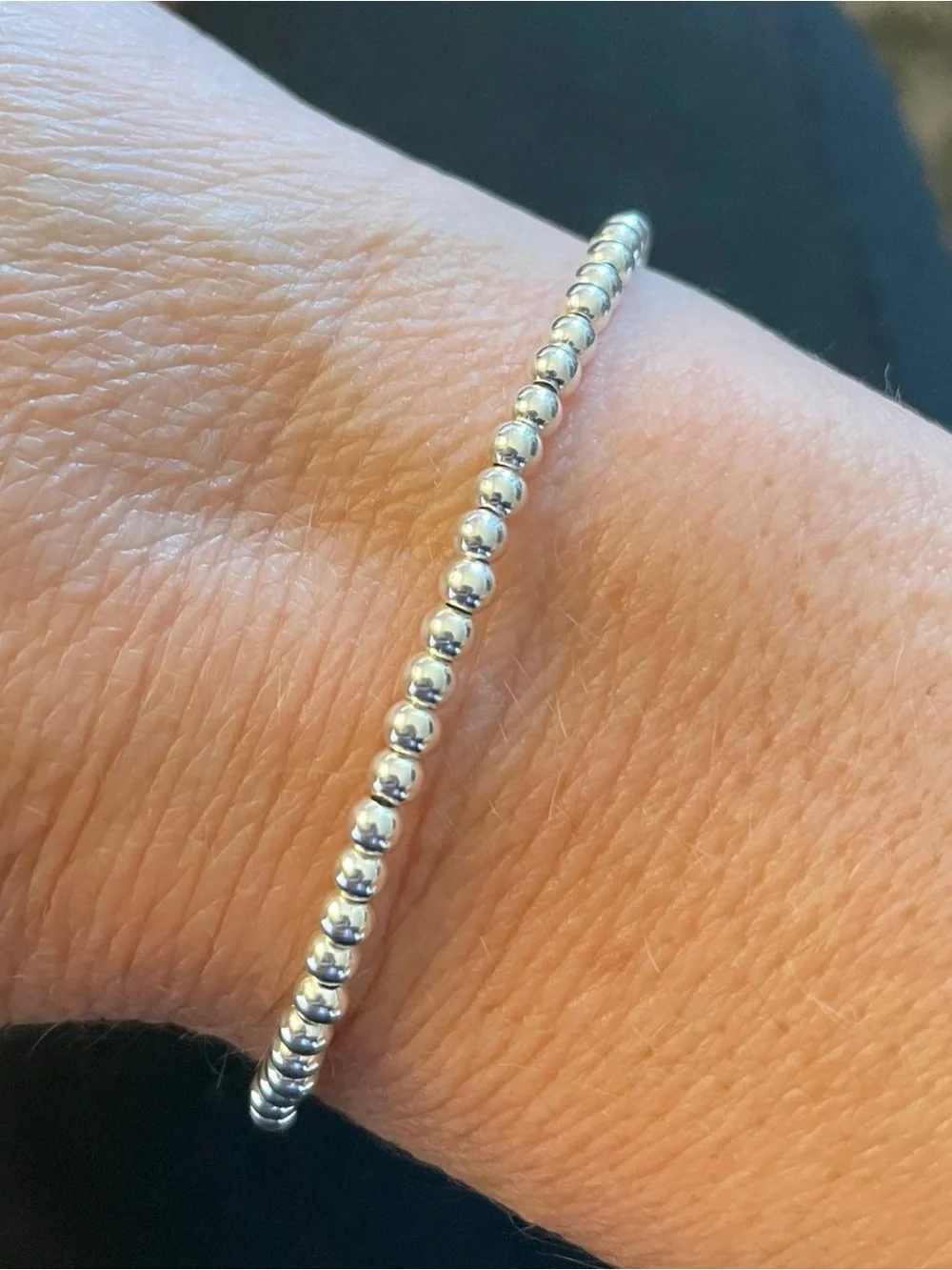 Genuine High Shine 925 Sterling |3MM Bead Ball Chain Bracelet |7, 7.5 & 8” Avail